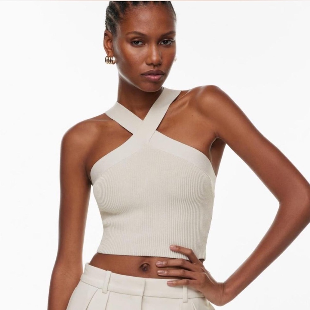 Criss Cross Sculpt Knit Aritzia Cropped Tank Top Size XS